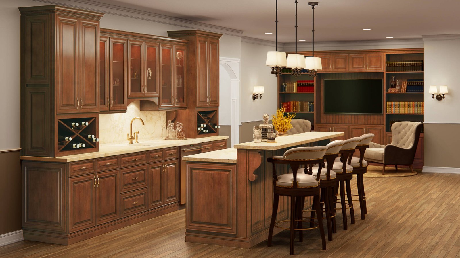 Office and Entertainment Room Cabinetry